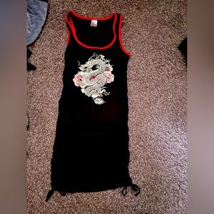 Dragon design bodycon dress